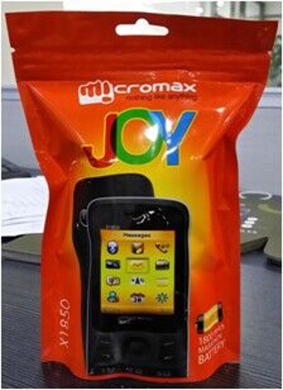 Micromax Joy X1850 pouch packing