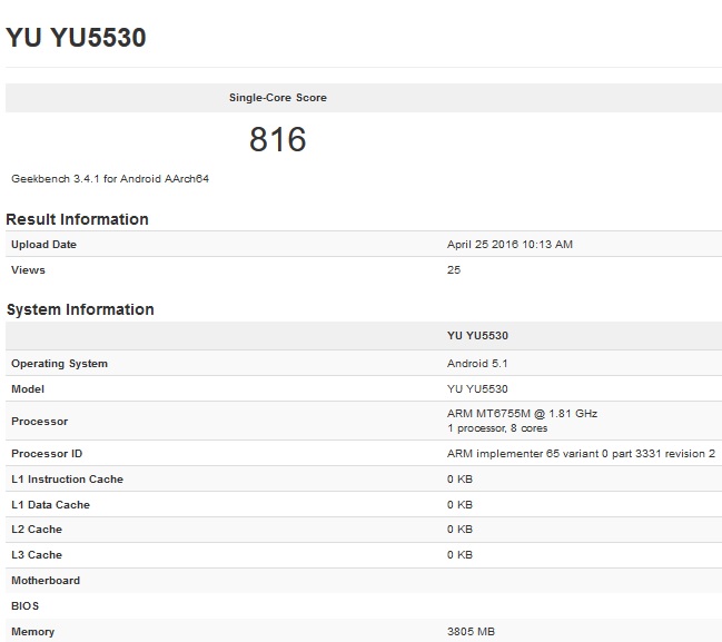 YU5530 benchmark