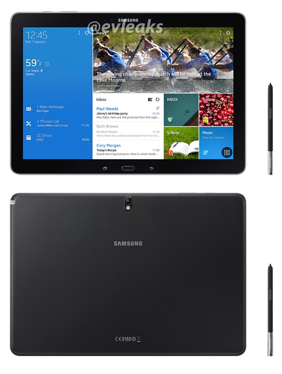 Samsung Galaxy Note Pro 12.2 image and specs leaked