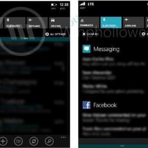 Action center windows phone