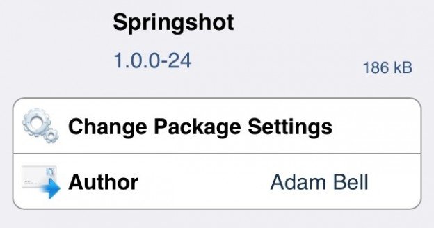 SpringShot jailbreak tweak