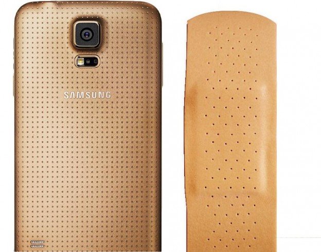 Galaxy S5 compared to band aid