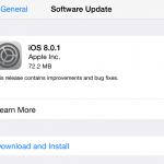 Apple iOS 8.0.1 update