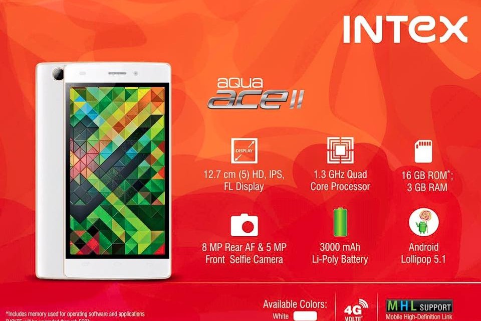 Intex Aqua Ace 2 with 3GB RAM reportedly launched in India for Rs. 8,999