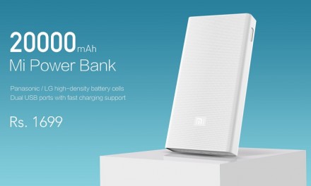 Xiaomi 20,000mAh Mi power bank launched in India for Rs. 1,699