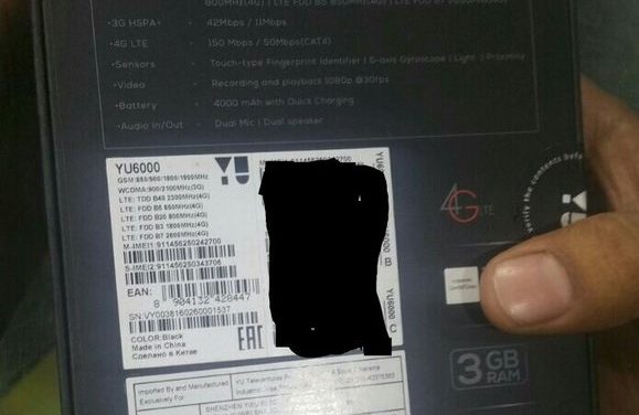 YU Yureka Note YU6000 reportedly available in India for Rs. 14,999