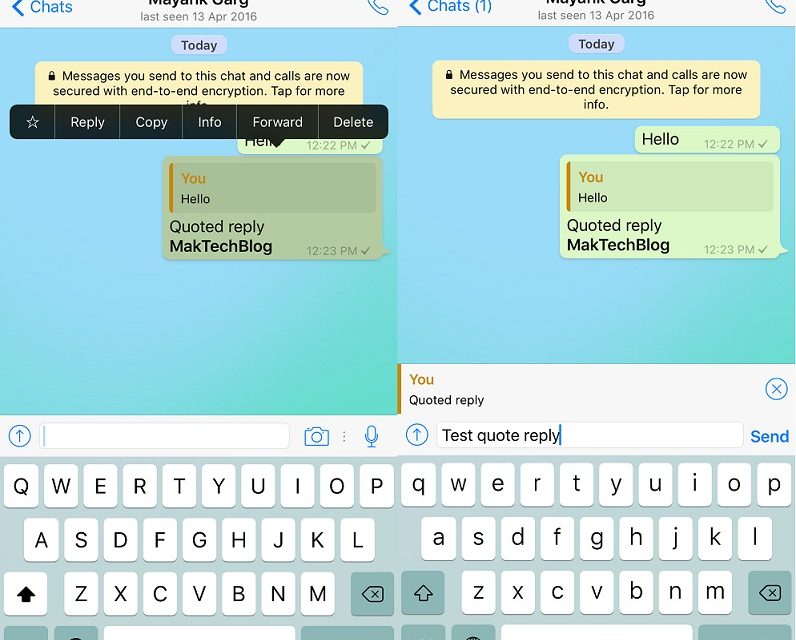 WhatsApp adds Quote Reply feature on iPhone and Android