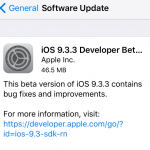 Apple iOS 9.3.3 beta 2