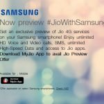 Samsung Jio Preview offer