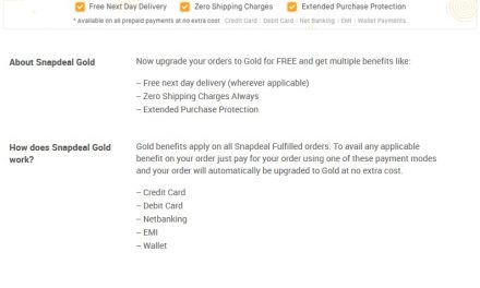 Snapdeal Gold with No shipping charges, next day delivery launched