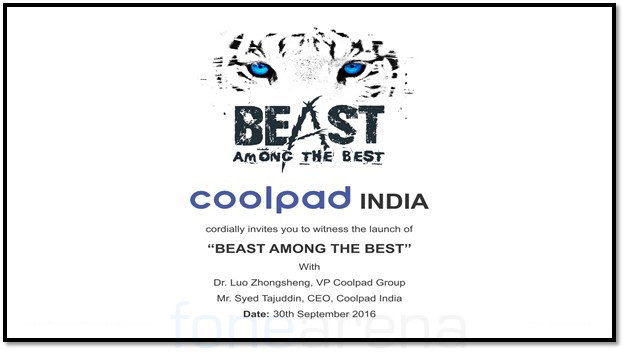 Coolpad Beast launch date in India shifted to 30 September