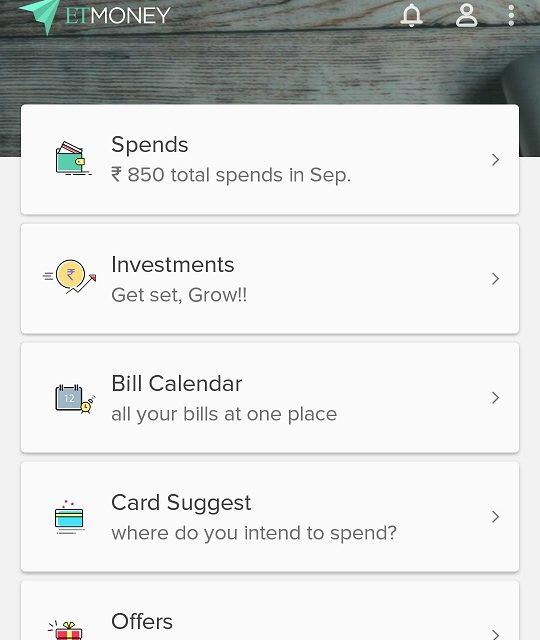 Review: ET Money (SmartSpends) Android app – allows to invest in Mutual Funds