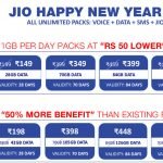 Reliance Jio Happy New Year 2018 offers