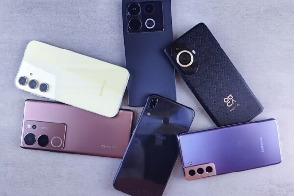 A group of Android smartphones from multiple brands laid out together — weekly phone launch roundup India July 2026